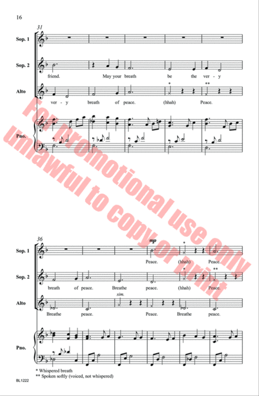 Hope, Peace, Joy: A Trilogy Choir scores gallery preview page 16