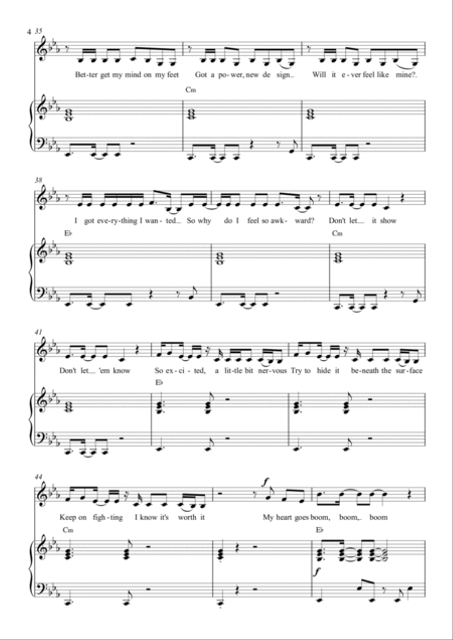 My Heart Goes Boom Boom Boom Piano, Vocal, Guitar scores gallery preview page 4