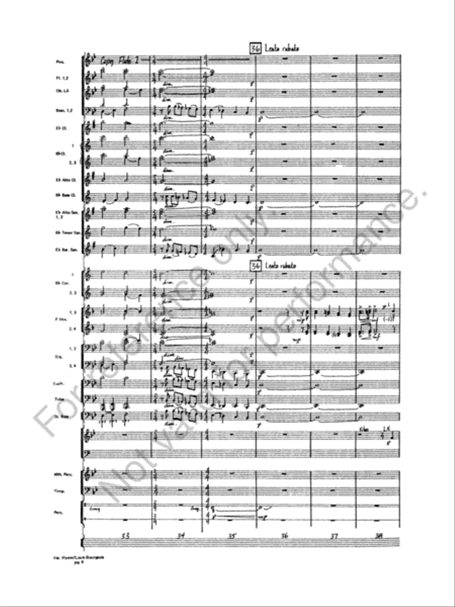 Variations On A Hymn By Louis Bourgeois Concert Band scores gallery preview page 10