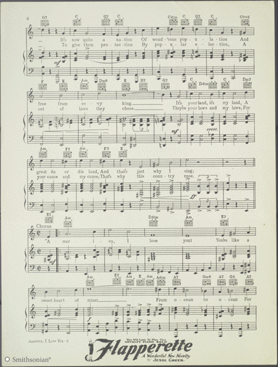 America I Love You America I Love You Piano, Vocal scores gallery preview page 4