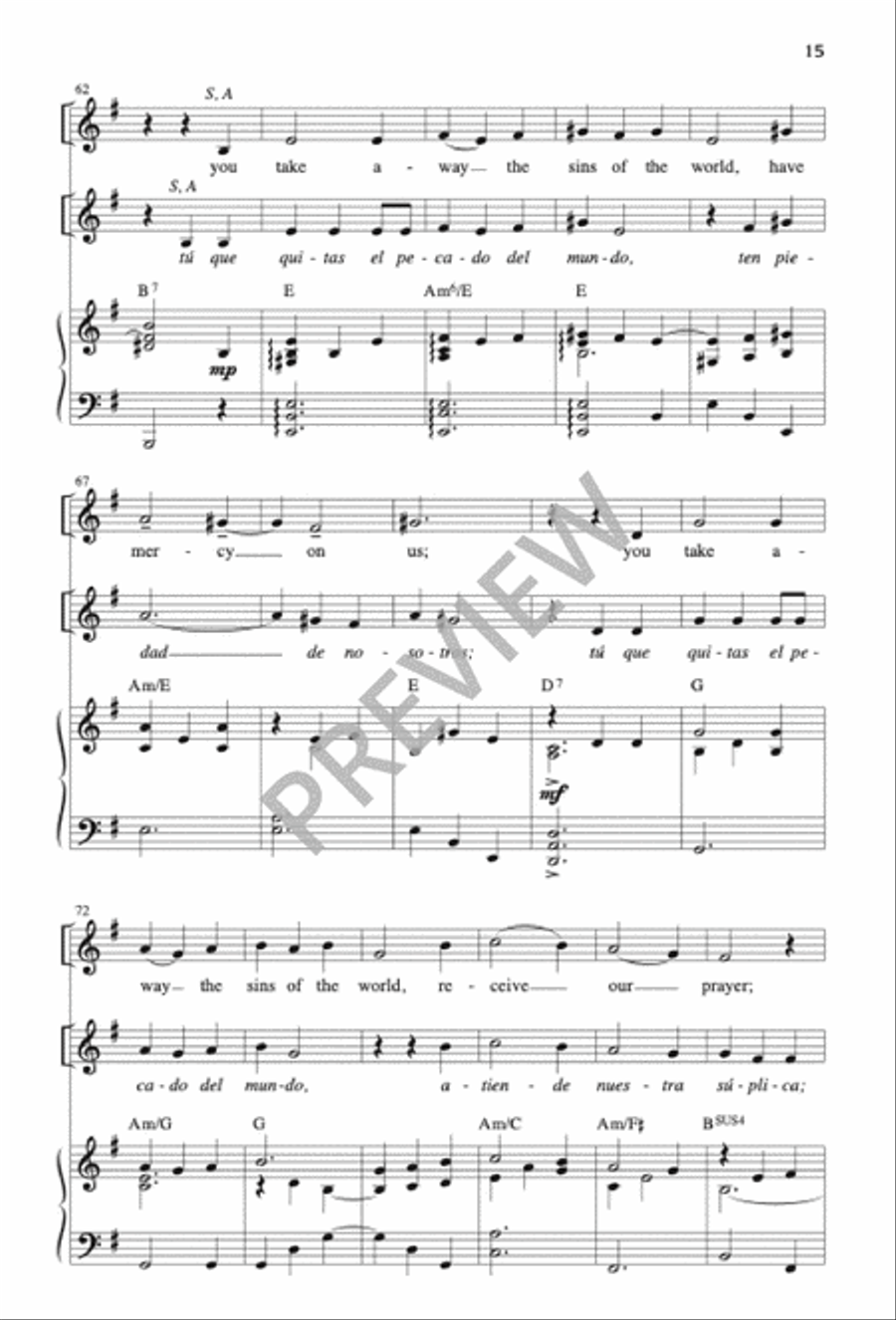 Mass of the Sun of Justice / Misa Sol de Justicia 4-Part scores gallery preview page 16