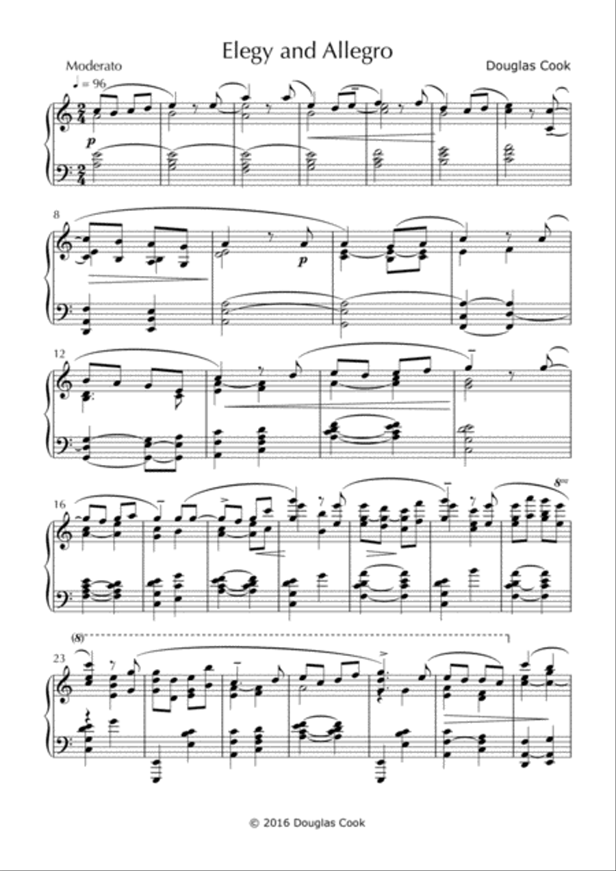 Elegy and Allegro Piano Solo scores gallery preview page 1