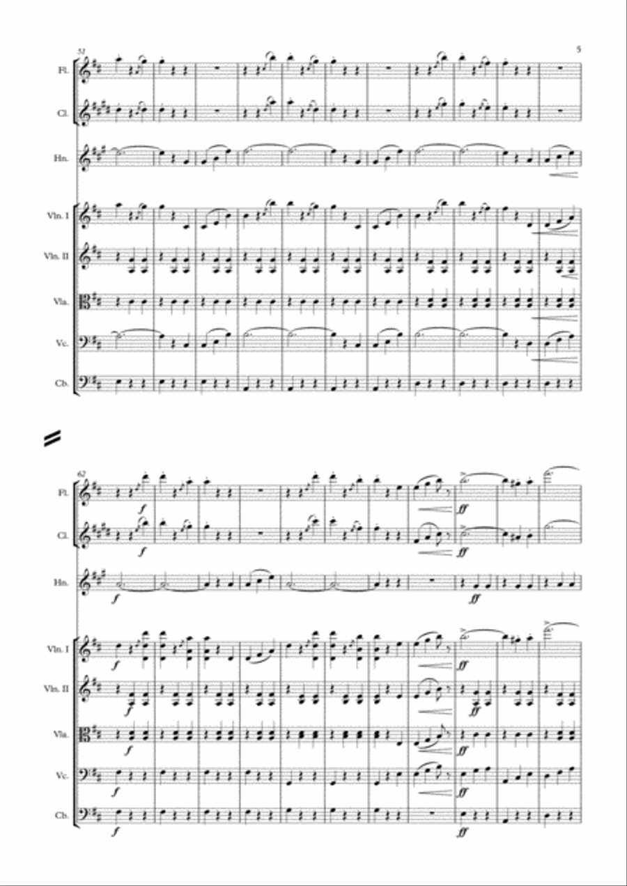 The Beautiful Blue Danube - Waltz - J.Strauss.Jr. Op.314 Chamber Orchestra scores gallery preview page 5
