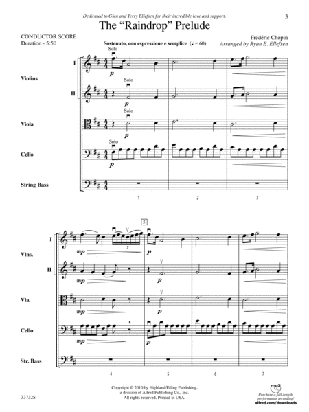 The "Raindrop" Prelude: Score