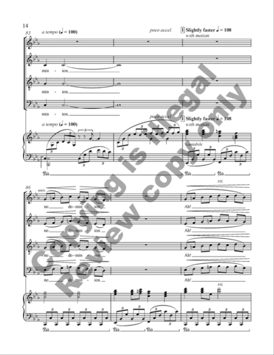 And Death Shall Have No Dominion 4-Part scores gallery preview page 29