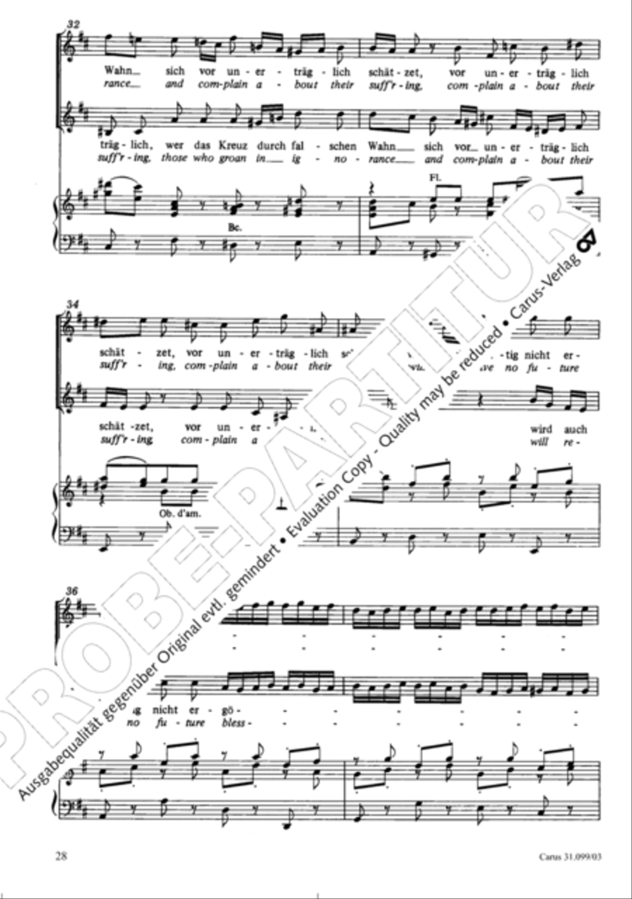 Whatever God ordains is right (Was Gott tut, das ist wohlgetan) 4-Part scores gallery preview page 29