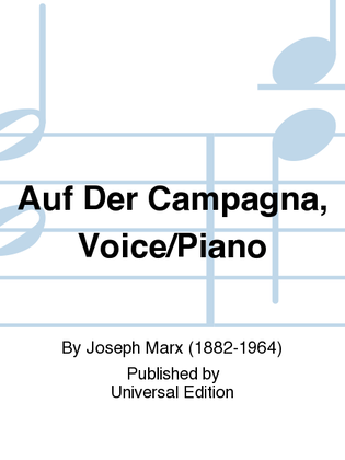 Auf Der Campagna, Voice/Piano
