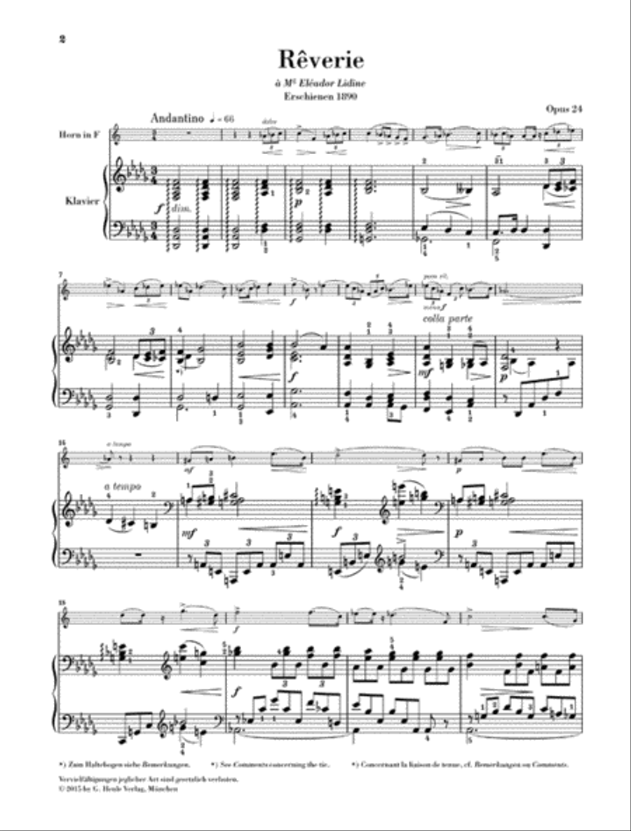 Rêverie Op. 24 Piano Accompaniment scores gallery preview page 2