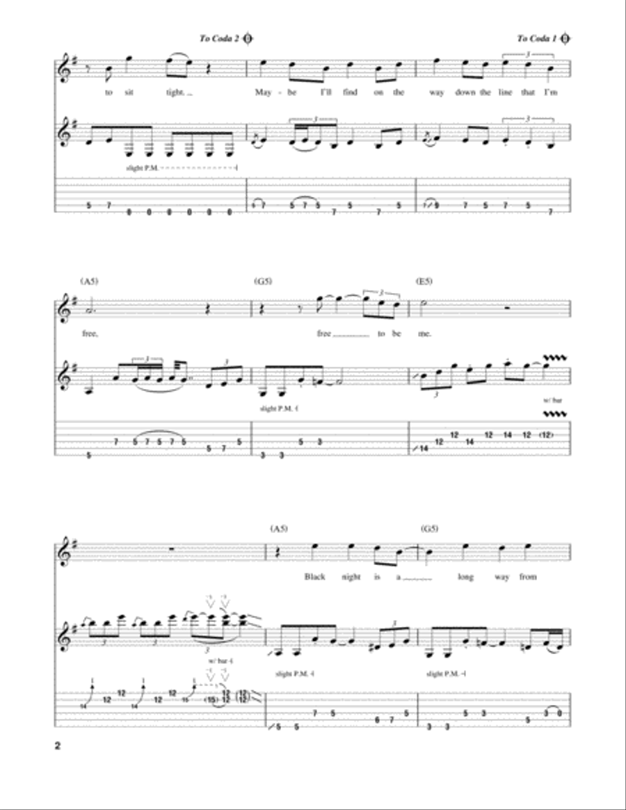 Black Night Electric Guitar scores gallery preview page 2