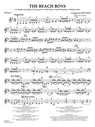 The Beach Boys (arr. John Moss) - Violin 2