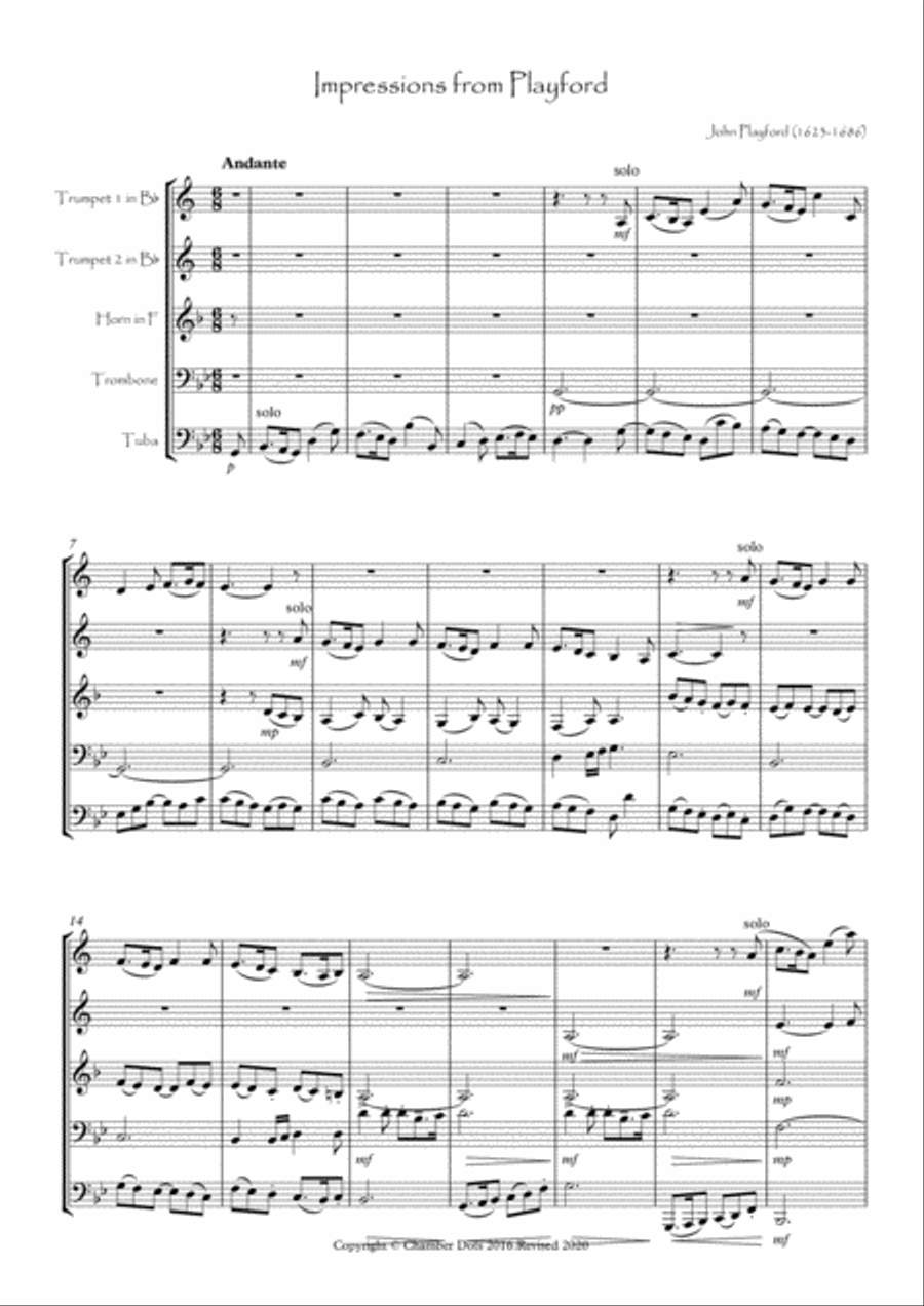 Impressions from Playford Brass Ensemble scores gallery preview page 2