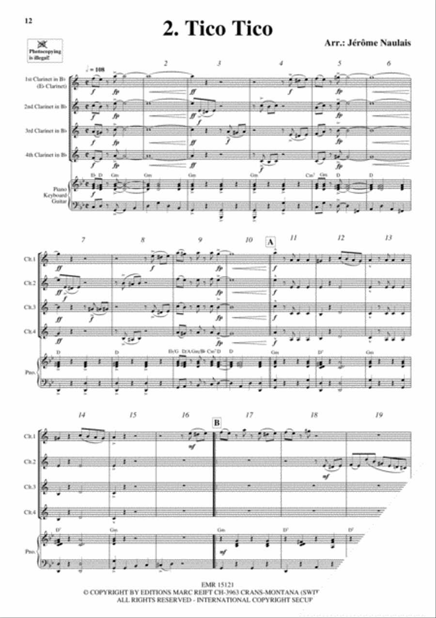 4 Clarinets & Piano Vol. 4 Clarinet scores gallery preview page 4