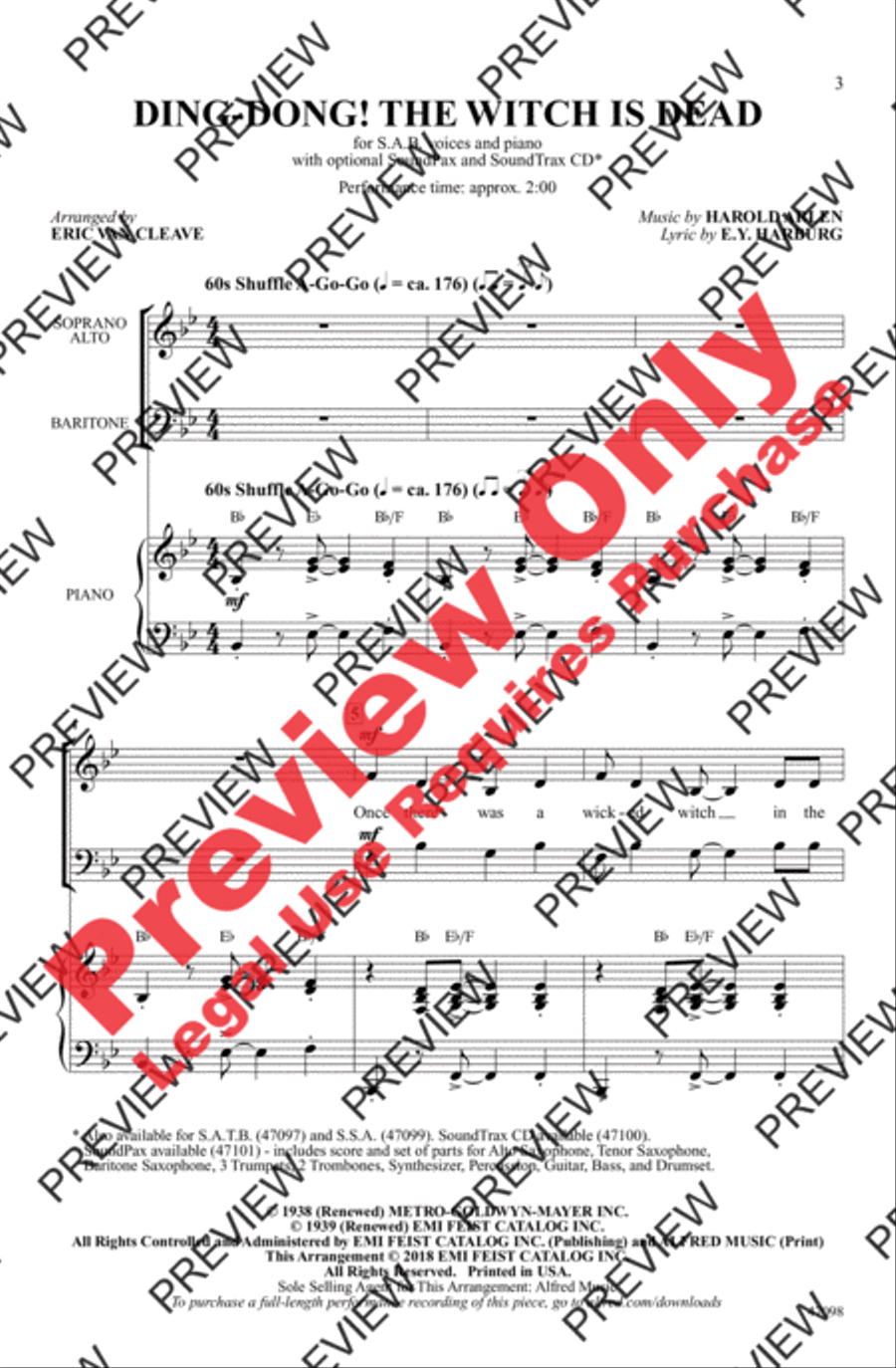Ding-Dong! The Witch Is Dead 3-Part scores gallery preview page 2