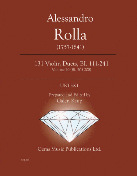 131 Violin Duets, BI. 111-241 Volume 24 (BI. 205-208)