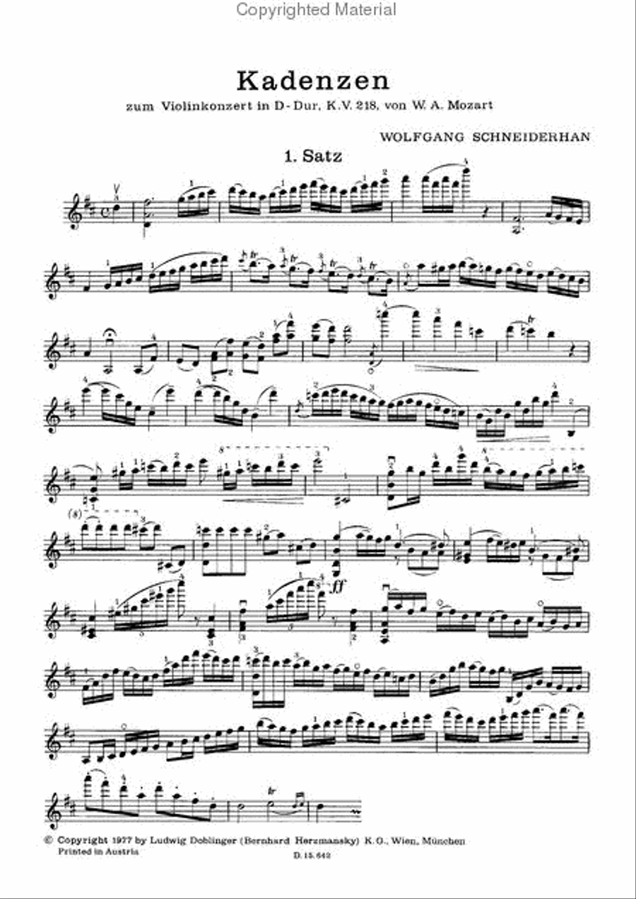 Kadenzen zu Violinkonzerten Violin Solo scores gallery preview page 2