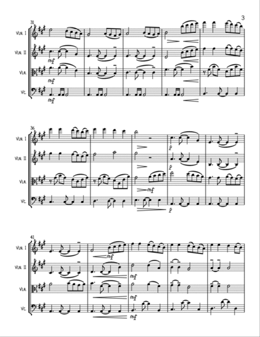 A Groovy Kind Of Love String Quartet scores gallery preview page 3