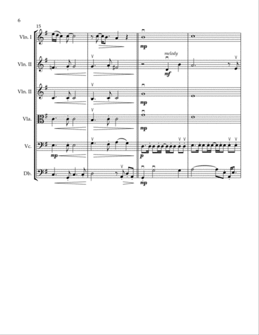 Follow You, Follow Me String Quartet scores gallery preview page 6