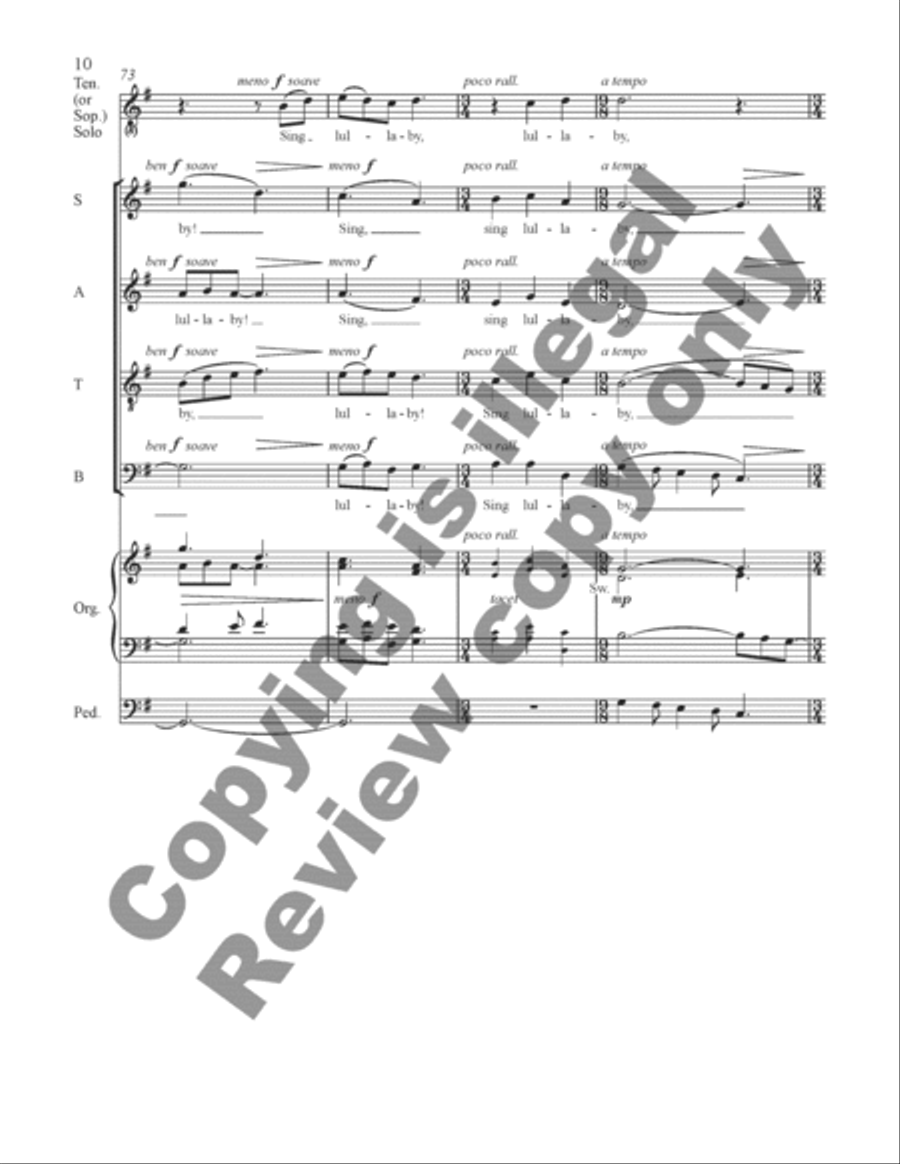 Sing Lullaby 4-Part scores gallery preview page 22
