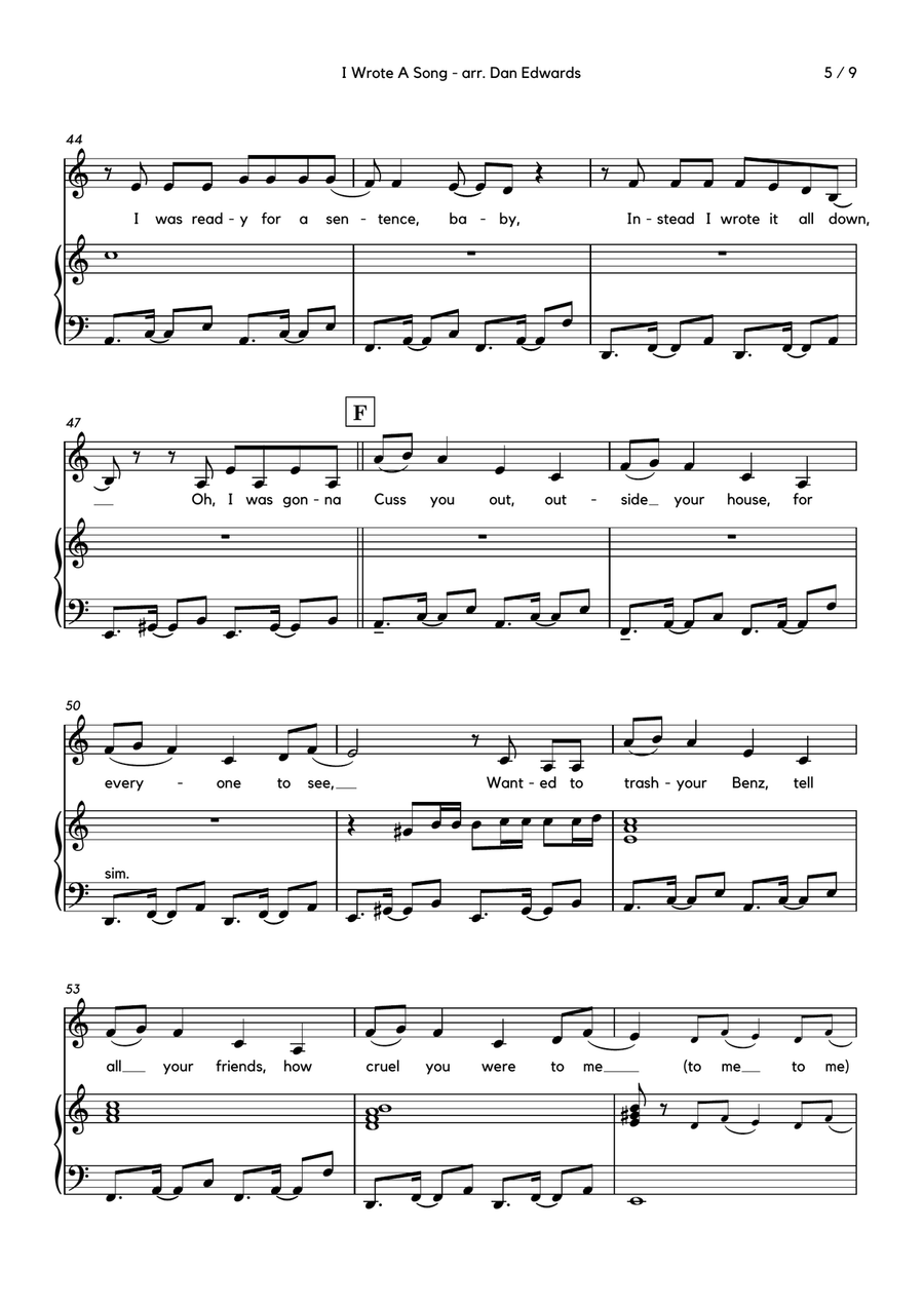 I Wrote A Song I Wrote A Song Voice scores gallery preview page 5