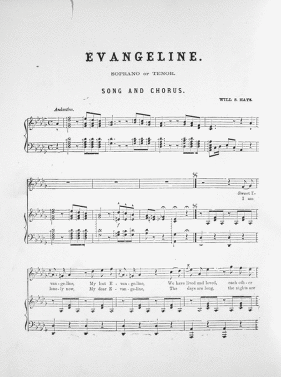 Evangeline. Song & Chorus