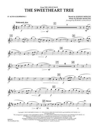 The Sweetheart Tree (from The Great Race) - Eb Alto Saxophone 1