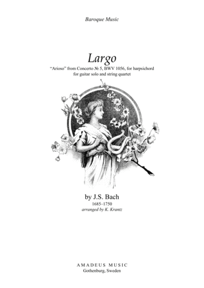 Book cover for Arioso (Largo) from Cantata 156 for string quartet and guitar
