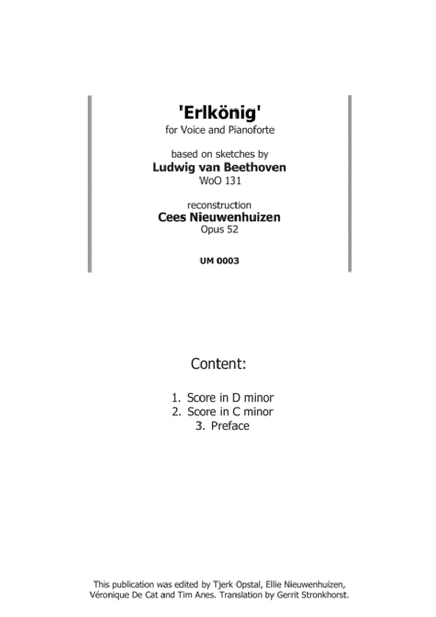 ‘Erlkönig’ for voice and Pianoforte - Based on sketches by Ludwig van Beethoven WoO 131 image number null