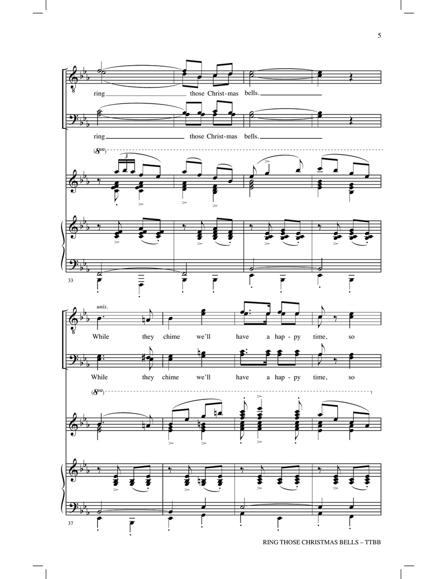Ring Those Christmas Bells TTBB scores gallery preview page 4