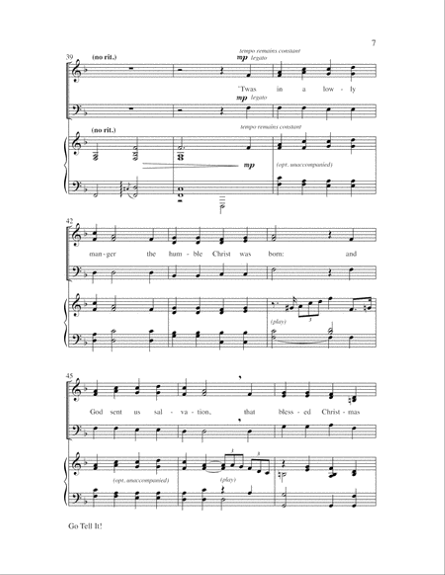 Go Tell It! Choir scores gallery preview page 7