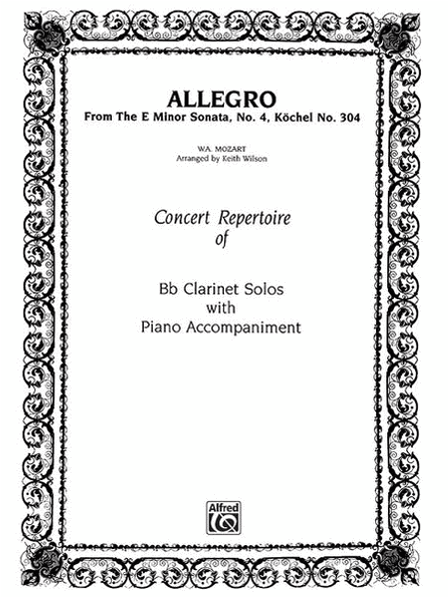 Allegro (from E Minor Sonata #4) Small Ensemble scores gallery preview page 1