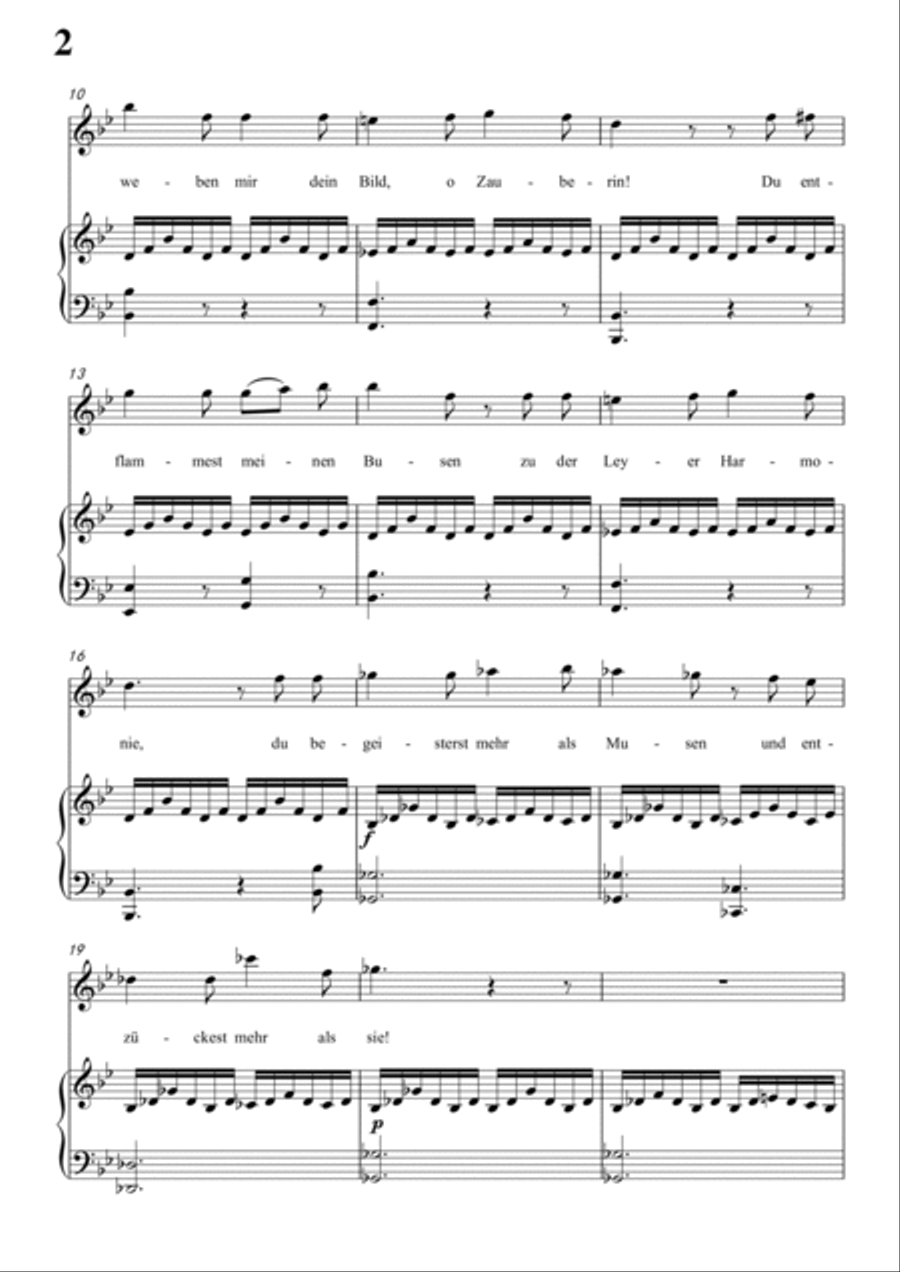 Schubert-Als ich sie errothen sah inbB for Vocal and Piano Voice scores gallery preview page 3