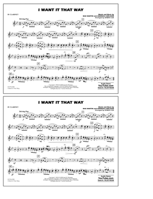 Book cover for I Want It That Way (arr. Ishbah Cox) - Bb Clarinet