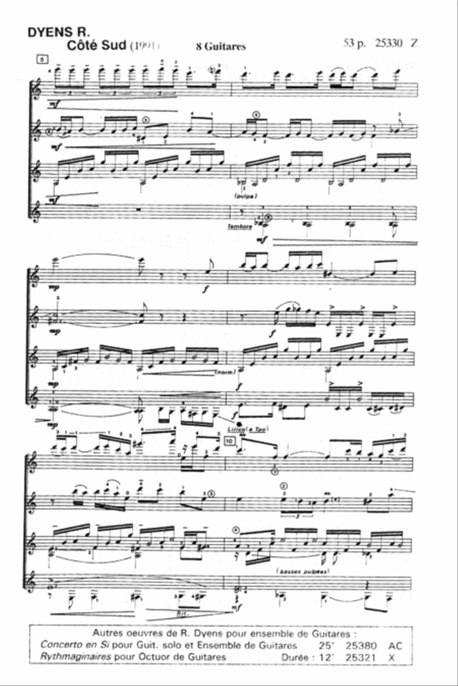 Cote Sud Acoustic Guitar scores gallery preview page 2