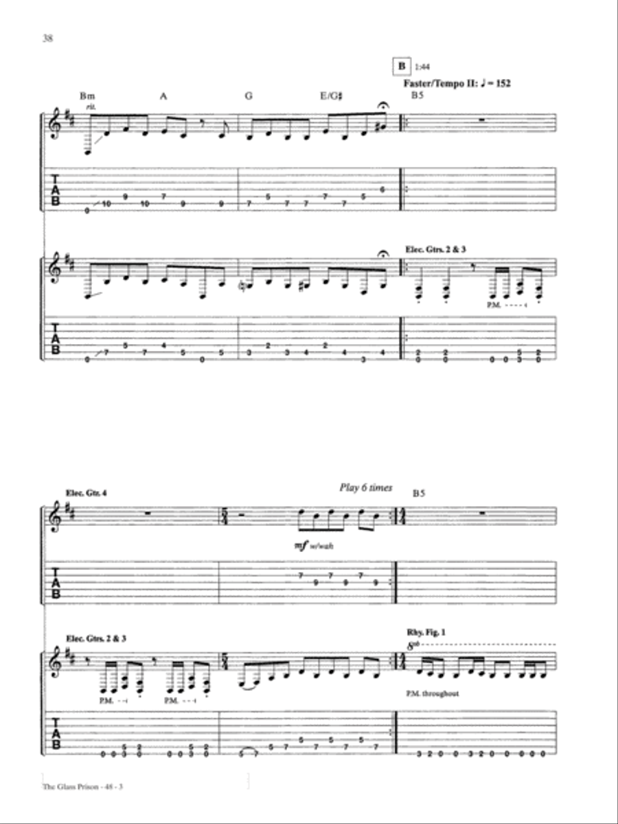 The Glass Prison The Glass Prison Guitar Tablature scores gallery preview page 3