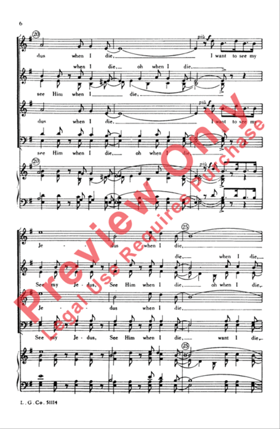 I Want to Die Easy 4-Part scores gallery preview page 5