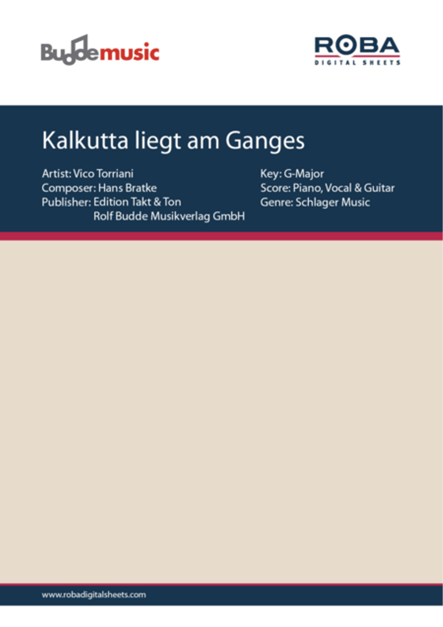 Kalkutta liegt am Ganges Voice scores gallery preview page 1