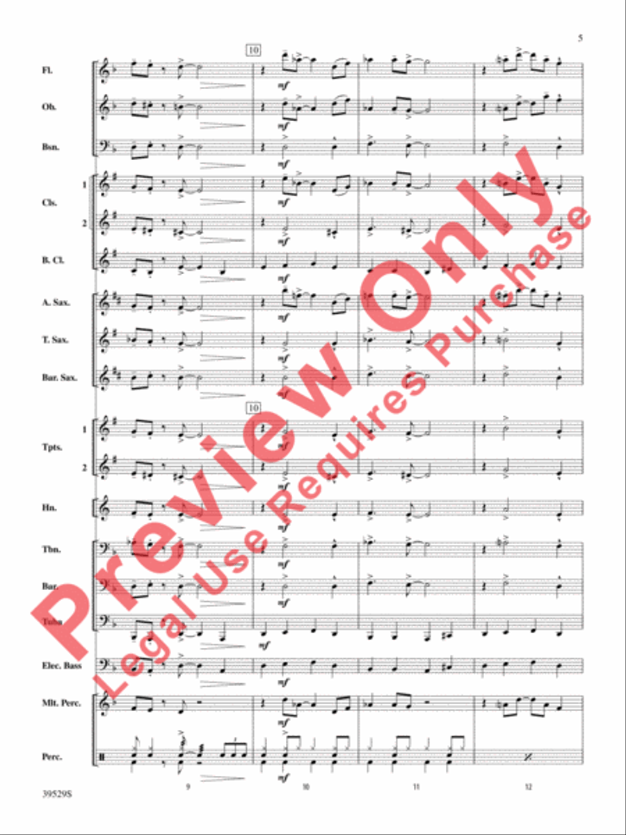 Minnie the Moocher Concert Band scores gallery preview page 6