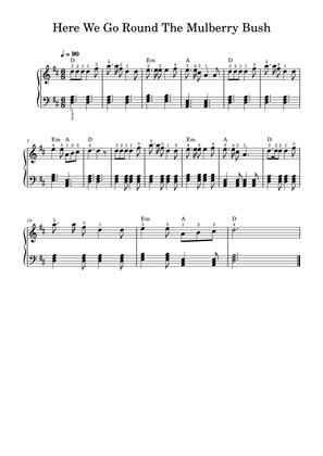 Here We Go Round The Mulberry Bush (folk song) - piano