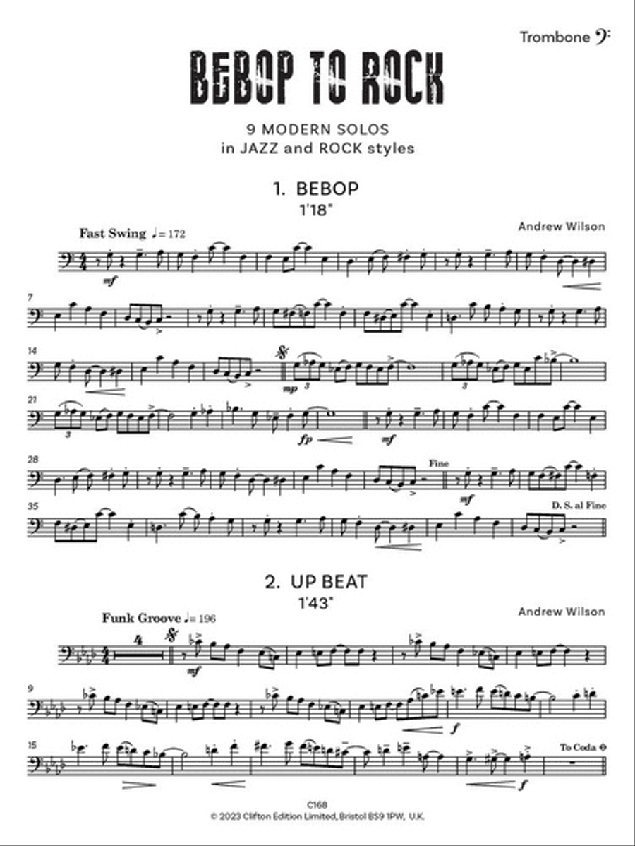 Bebop to Rock Trombone Trombone scores gallery preview page 3