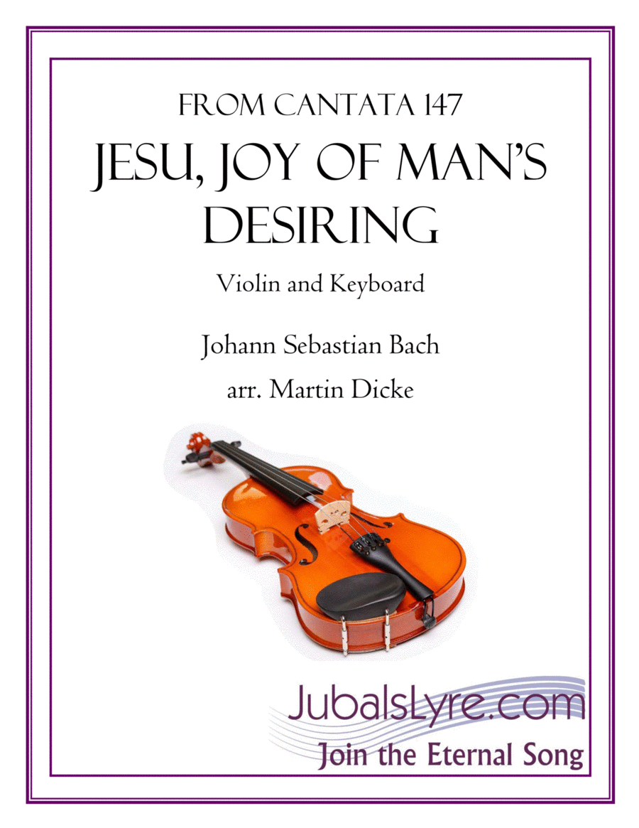 Jesu, Joy of Man's Desiring (Violin and Keyboard) Violin Solo scores gallery preview page 1