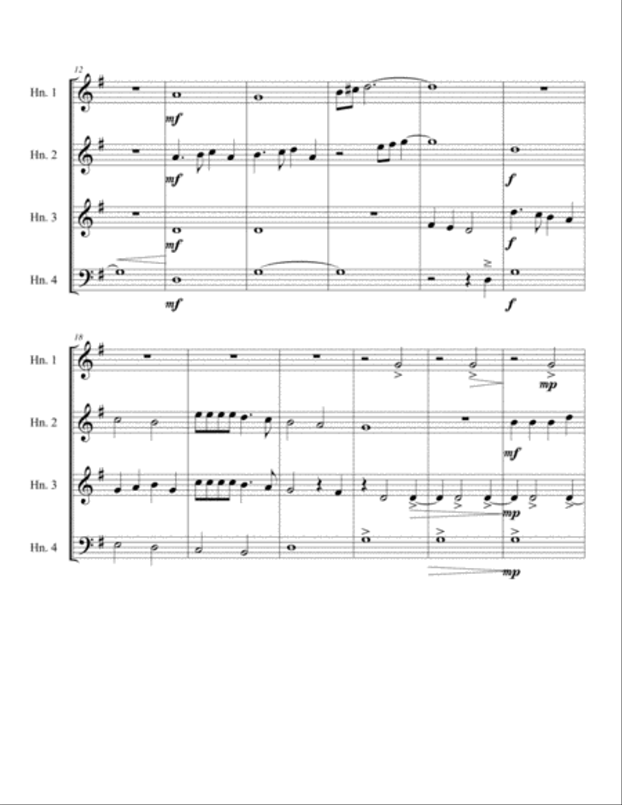 Christmas Melody Christmas Melody Horn Solo scores gallery preview page 2