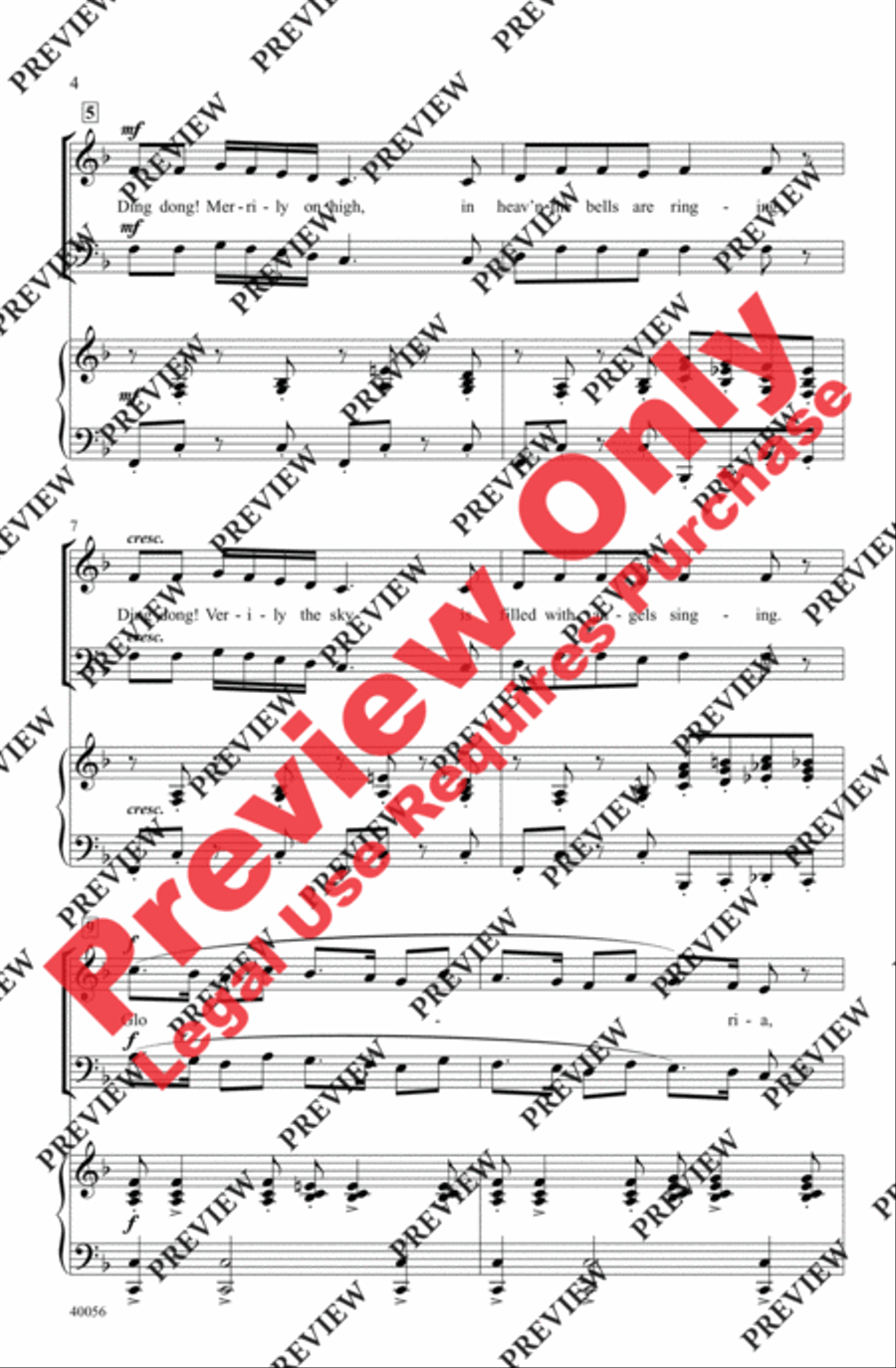 Ding Dong! Merrily on High 3-Part scores gallery preview page 3