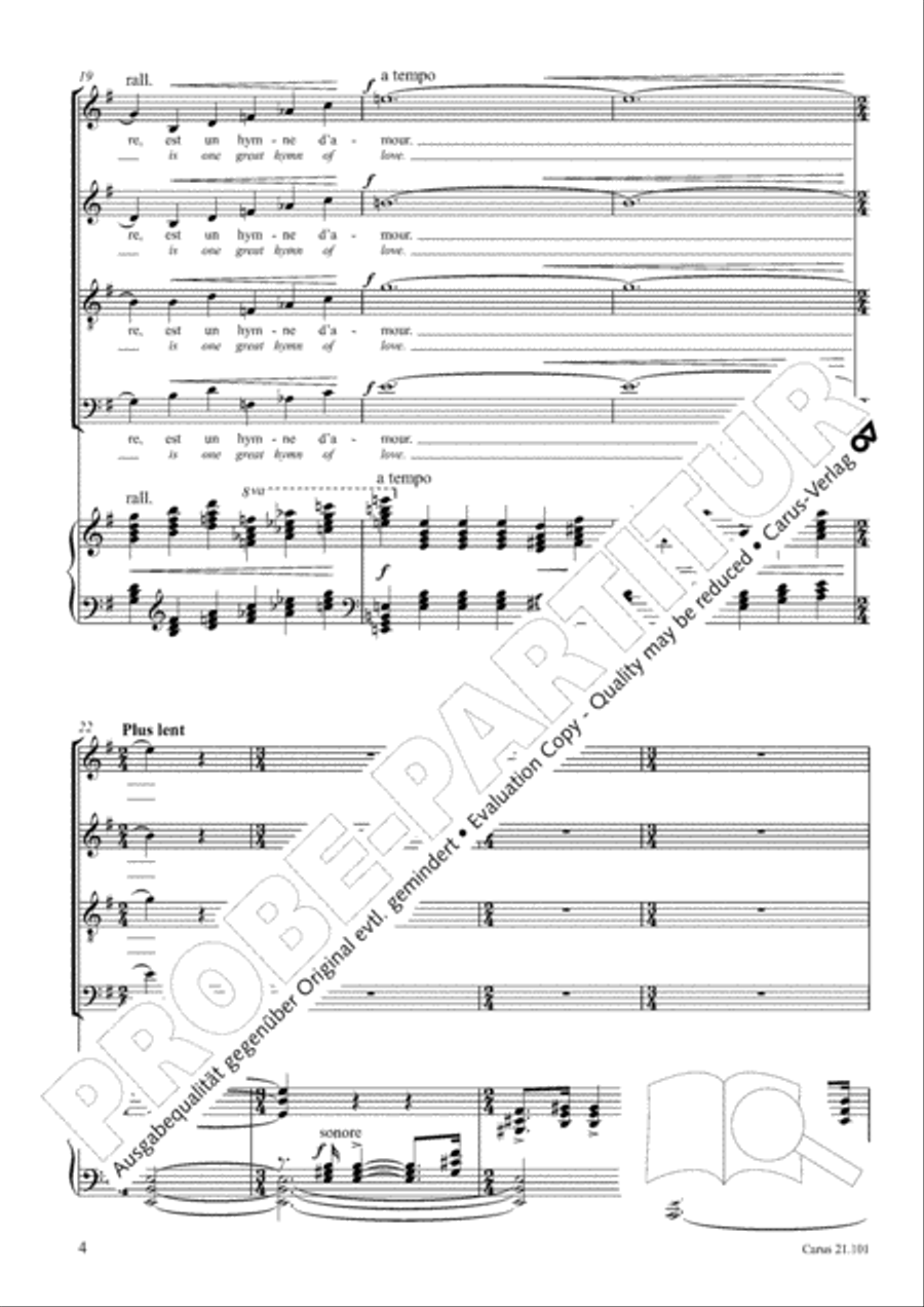 Hymne to the Sun, LB 24 4-Part scores gallery preview page 9