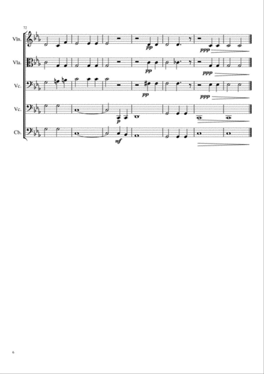 Do Not Cast Me Off in Time of Old Age - For String Quintet String Quartet scores gallery preview page 6