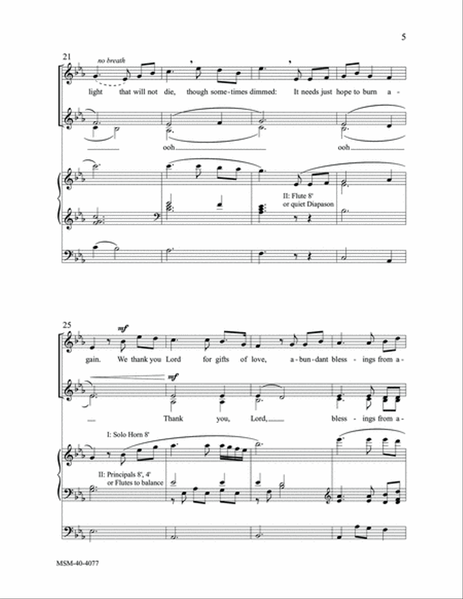 A Steady Flame to Light the Dark (Downloadable Choral Score)