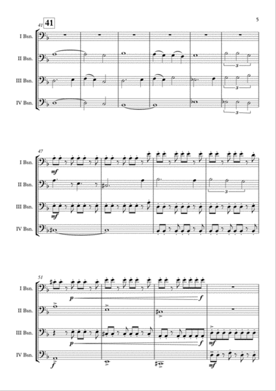 Symphonic Suite from STAR TREK Bassoon Quartet scores gallery preview page 6