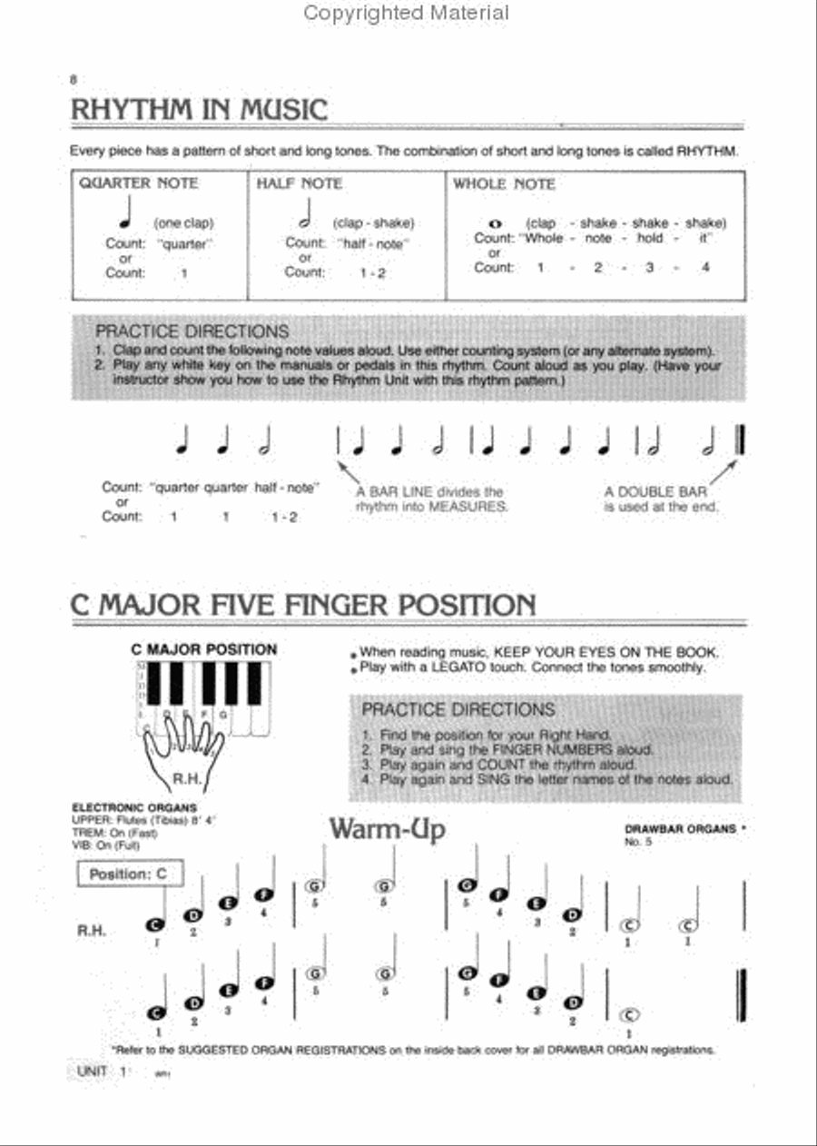 The Older Beginner Organ Course, Level 1 Organ scores gallery preview page 2