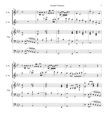 Trumpet Voluntary (Duet for Soprano and Alto Saxophone - Organ Accompaniment) image number null