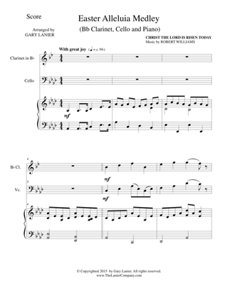 EASTER ALLELUIA MEDLEY (Trio – Bb Clarinet, Cello/Piano) Score and Parts