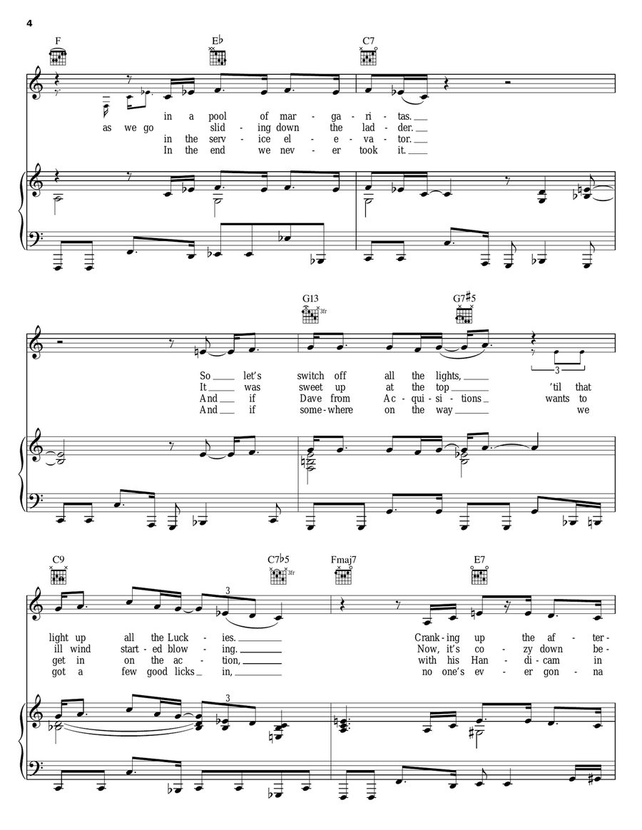 Everything Must Go Piano, Vocal, Guitar scores gallery preview page 4